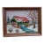 Small Framed Needlepoint Picture of Covered Bridge For Sale