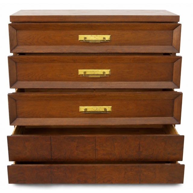 Wood 1960s Kent-Coffey “The Grandeur” Tall Chest of Drawers For Sale - Image 7 of 16