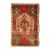 Vintage Turkish Oushak Rug With Taupe Medallion and Rich Brown Field For Sale