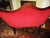 Late 19th Century Antique Victorian Carved Walnut Red Velvet Tufted Love Seat For Sale - Image 5 of 14