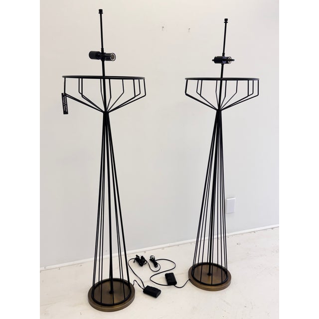 Pair of Tony Paul Designed Floor Lamps, Hb Architectural Lighting, 1990s For Sale - Image 14 of 15