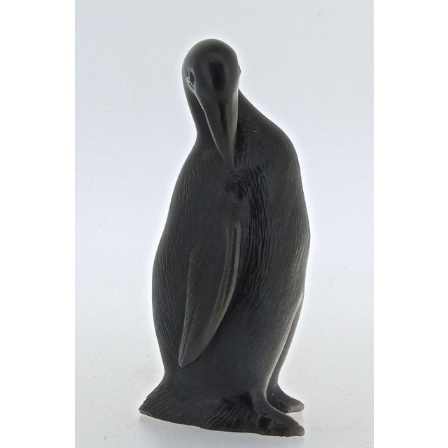Gemstone Antique Carved Gemstone Penguin Figurine with Diamond Eyes - Idar Oberstein or Possibly Russian For Sale - Image 7 of 13