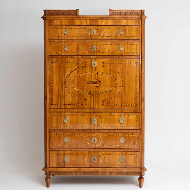 Louis XVI Secretaire with Urn Decoration, 1790s For Sale - Image 11 of 11