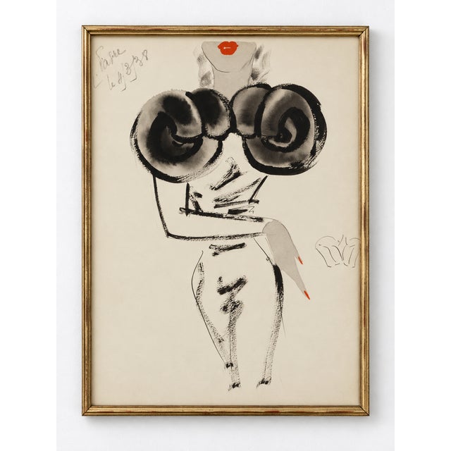 Add Parisian glamour to your bedroom, dressing room, or powder room with this vintage French fashion art print...
