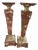 French Red Marble Pedestal – Sculptural Column With Bronze Ascents For Sale