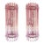 Set of two scenographic pink triedro murano glass wall sconces. very elegant , very bright. metal frame in chromed plating...