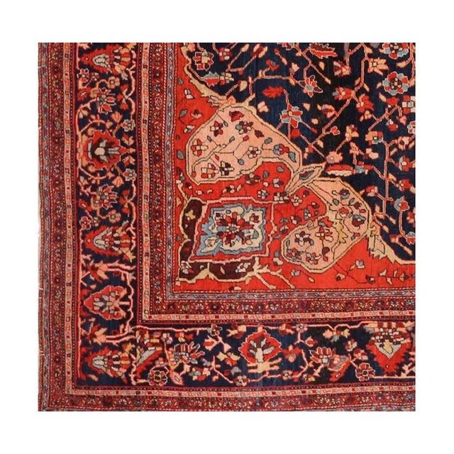 1920s 1920s Antique Persian Farahan Area Rug 8’10” X 12’0″ For Sale - Image 5 of 7