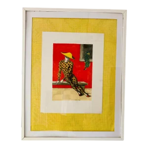 1950s Aldo Pagliacci Signed Lithograph of Harlequin Dancer