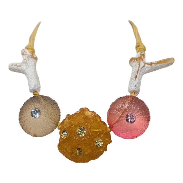 Vintage Signed Ugo Correani Italy Sea Urchin Necklace For Sale