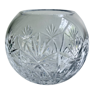 Vintage Atlantis "Catalina" Cut Clear Crystal Rose Bowl - Vase