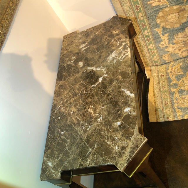 Vintage Mahogany and Marble Top Occasional Table For Sale - Image 4 of 13