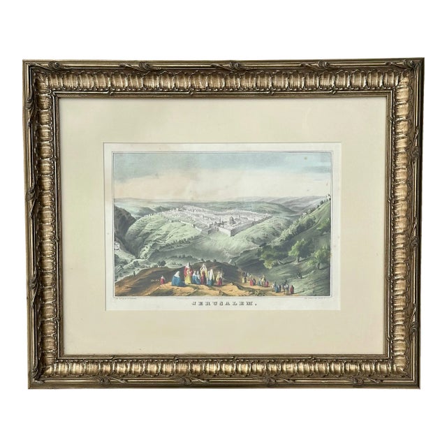 1846 Jerusalem View by Currier & Ives, Framed For Sale