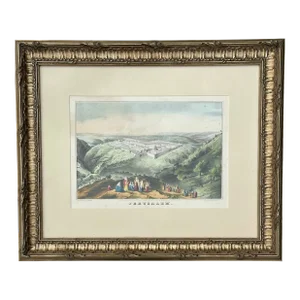 1846 Jerusalem View by Currier & Ives, Framed