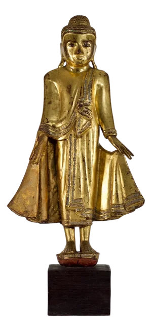 Burmese Artist, Standing Mandalay Buddha, Wood