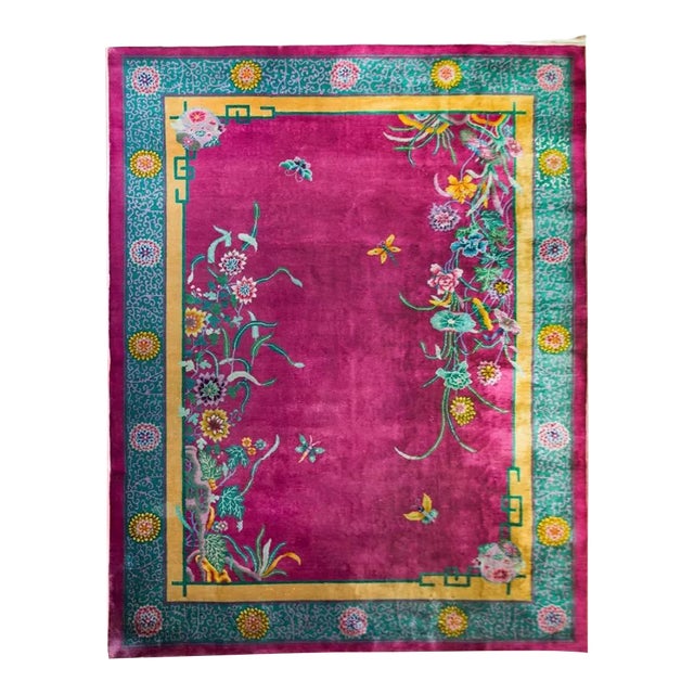 Early 20th Century Chinese Art Deco Rug For Sale
