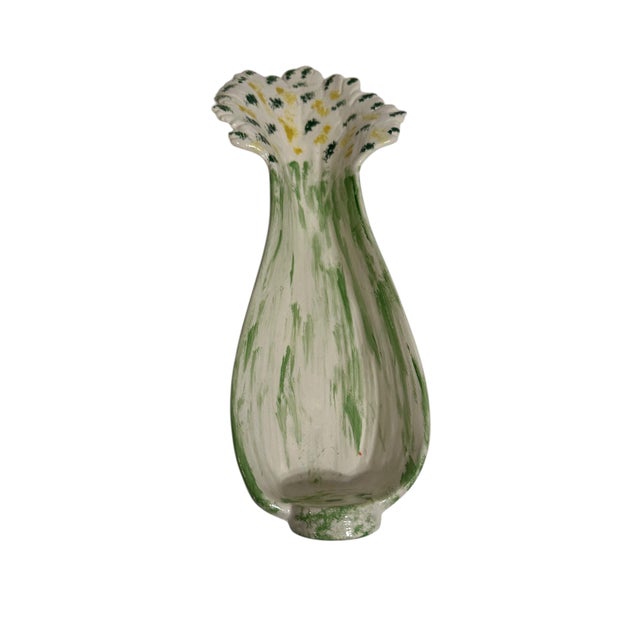 Mid-Century Modern Vintage Ceramic Celery Shaped Serving Dish For Sale - Image 3 of 12