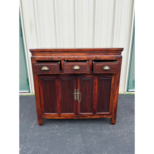 Antique Chinese Rosewood Chest of Drawers or Cabinet- Early 1900s For Sale - Image 11 of 12