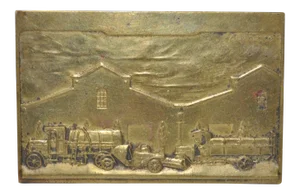 Opening of the Central Municipal Garage of Buenos Aires Bronze Plaque c.1926