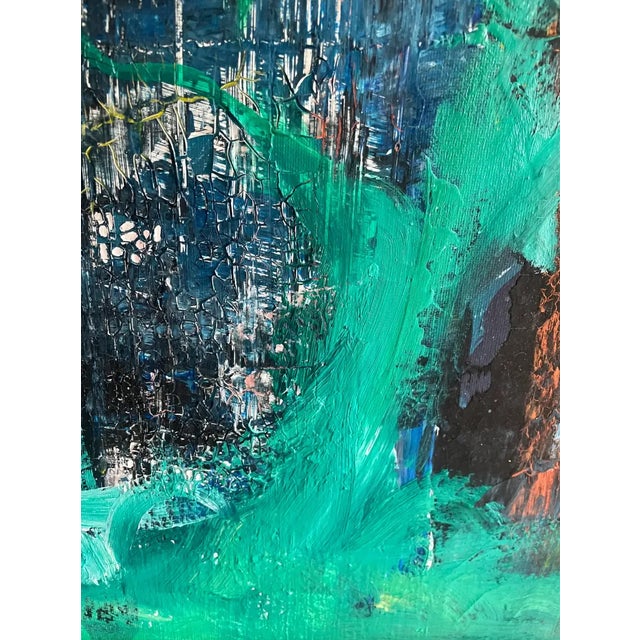 Framed Matthew Izzo Abstract Oil on Canvas Painting Titled "Chelsea" - Signed and Dated, 2023 For Sale - Image 4 of 7