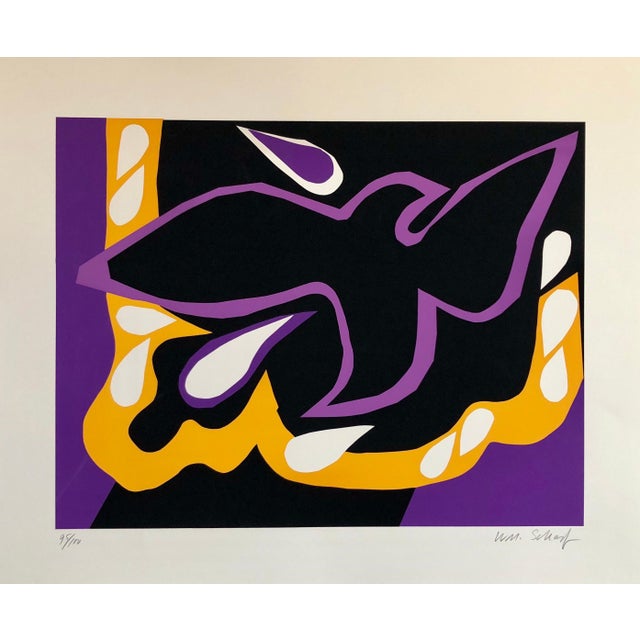 Red Angel, intensely and seductively colored: swooning purples and reds, ecstatic lemon yellows, and black construction...