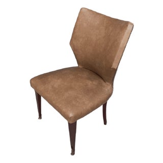 Beige Leather Bedroom Armchairs, Set of 2 For Sale
