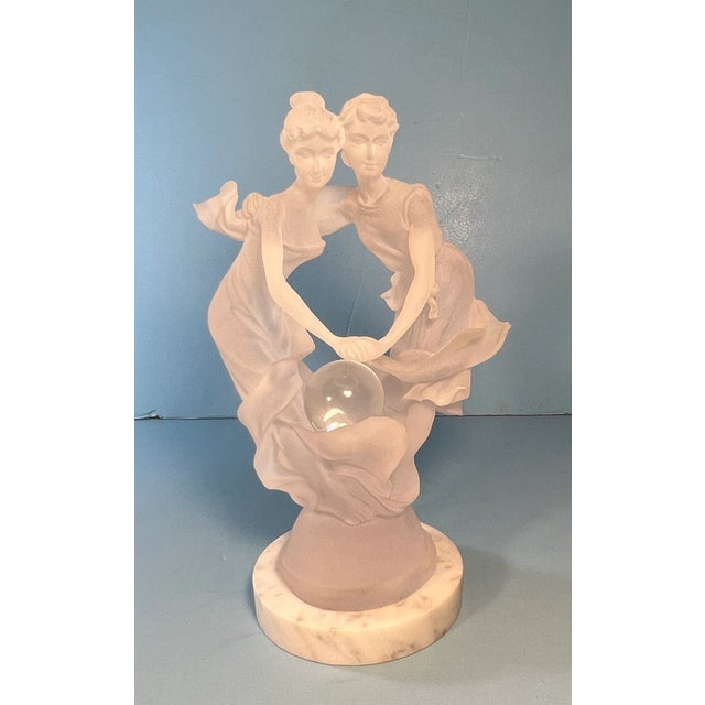Contemporary Frosted Lucite Sculpture Dancers Signed Kozlowski For Sale - Image 3 of 12