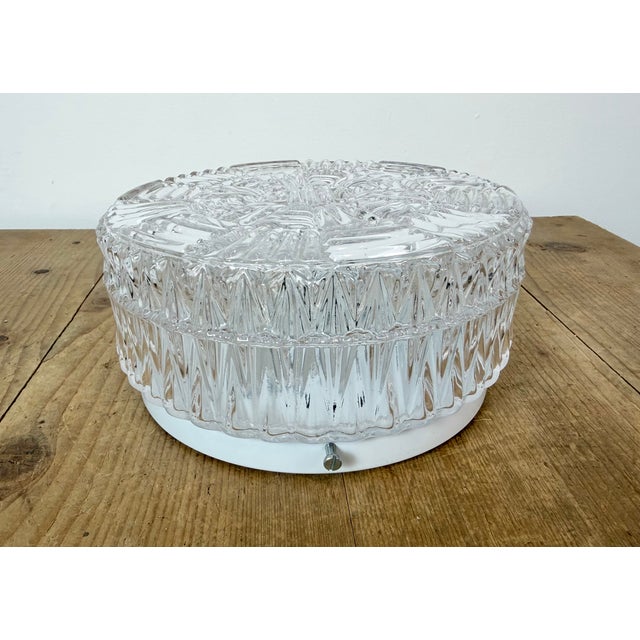 Metal Vintage Glass Wall Light, 1970s For Sale - Image 7 of 17