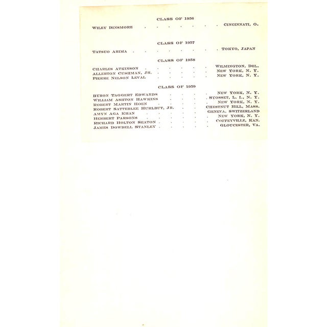 Paper Catalogue of the Fly Club of Harvard University 1836-1948 For Sale - Image 7 of 11