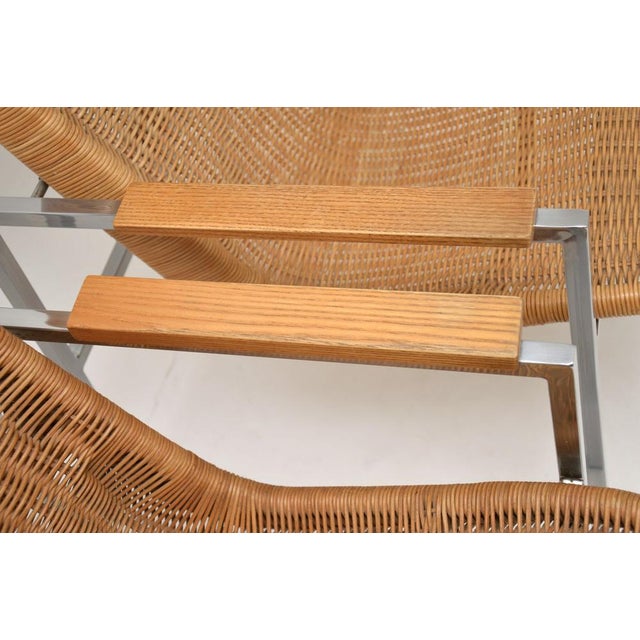 Vintage Chrome and Rattan Armchairs by Dirk Van Sliedregt for Gebroeders Jonkers Noordwolde, 1960s, Set of 2 For Sale - Image 11 of 12