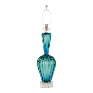 Murano Glass Seguso Mid Century Lamp For Sale