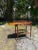 Mid century modern drop-leaf rolling bar and service cart in the style of Arthur Umanoff. Beautiful grain detail and...
