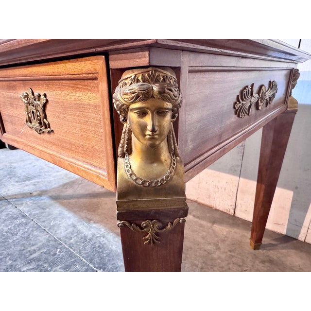 French Empire Writing Desk, 1880 For Sale - Image 4 of 14