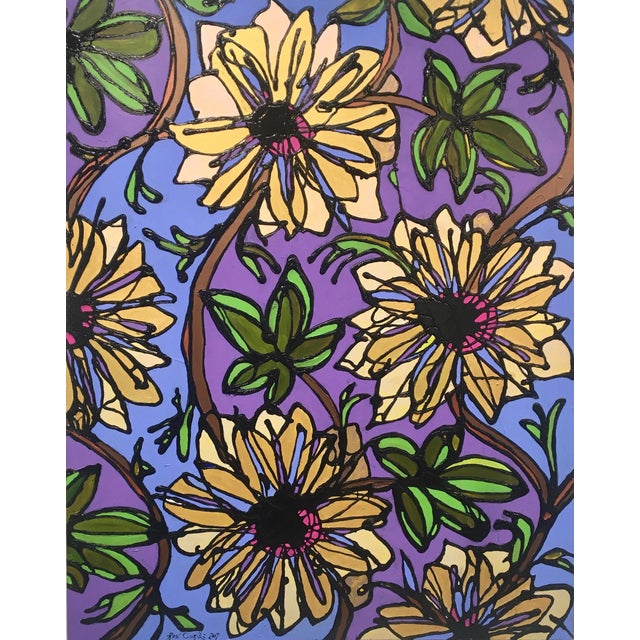 From the Woven Series, Passion Flower an original work of art by Artist Ron Curlee II Inspired by textiles, the Woven...
