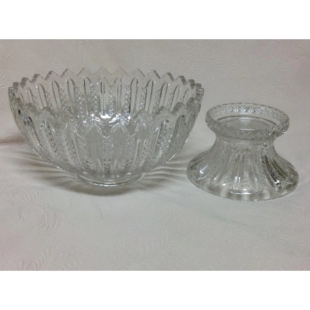 Antique Eapg Punch Bowl & Stand Duncan Miller Mardi Gras- 2 Pieces For Sale - Image 9 of 12