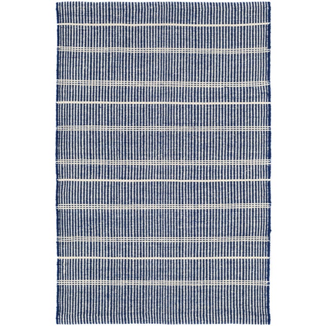 Bunny Williams for Dash & Albert Samson Navy Indoor/Outdoor Rug, 8' 6" x 11' 6" For Sale In Boston - Image 6 of 6