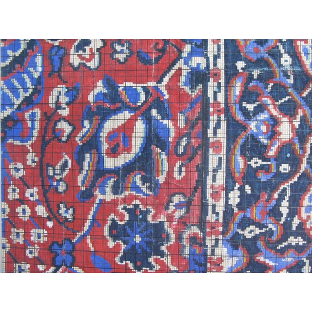 Abstract Antique French Textile Design For Sale - Image 3 of 9