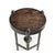 2020s Brutalist Iron and Wood Round Accent Table For Sale - Image 5 of 9