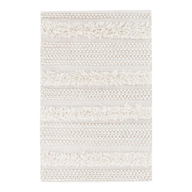 Dash & Albert by Annie Selke Zhara Stripe Ivory Indoor/Outdoor Rug, 3' x 5' For Sale