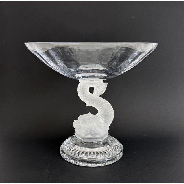 Handcrafted by high end French manufacturer Cristallerie de Portieux, this features a crystal handblown bowl and a...
