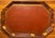Metal Very Large 32" Antique 19th Century English Regency Brick Red Tole Tray With Gilt Leaf Border Circa 1820 For Sale - Image 7 of 7