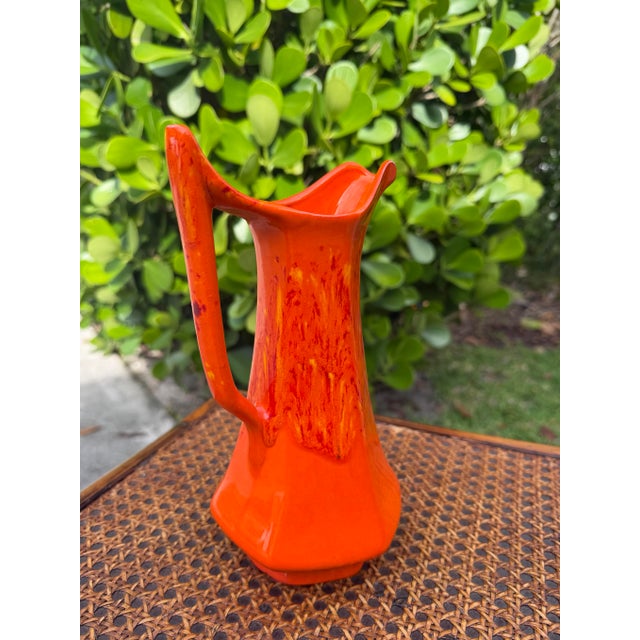 A striking vintage art pottery ewer by Cherokee Pottery of Porum, Oklahoma, dated September 15, 1984. This handcrafted...