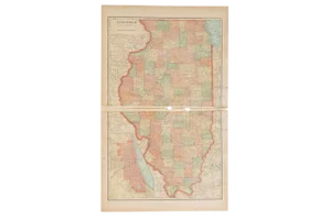 Cram's 1907 Map of Illinois