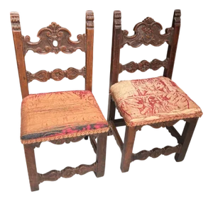 Set of Carved Children's Chairs, 1600s