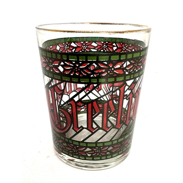 Mid-Century Modern 1960s Houze Mid Century Seasons Greetings Mosaic Double Old Fashioned Glasses Set of 10 For Sale - Image 3 of 6