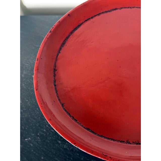 Black Rare Japanese Negoro Stem Dish Momoyama Edo Period For Sale - Image 8 of 18
