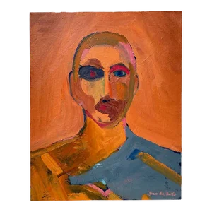 “Sienna Portrait Exonome 6” Landscape Impressionist Oil Painting by Joao De Brito -