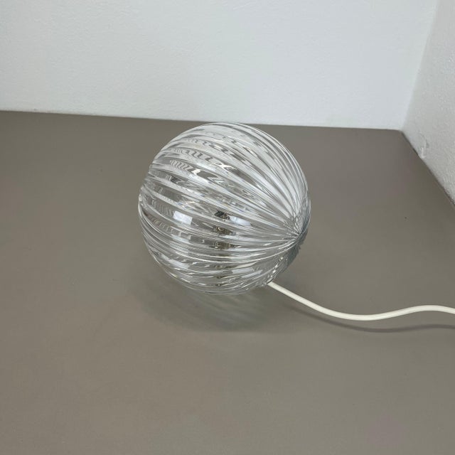 Crystal Ball Glass Table Light attributed to Claus Josef Riedel, Austria, 1970s For Sale - Image 3 of 18