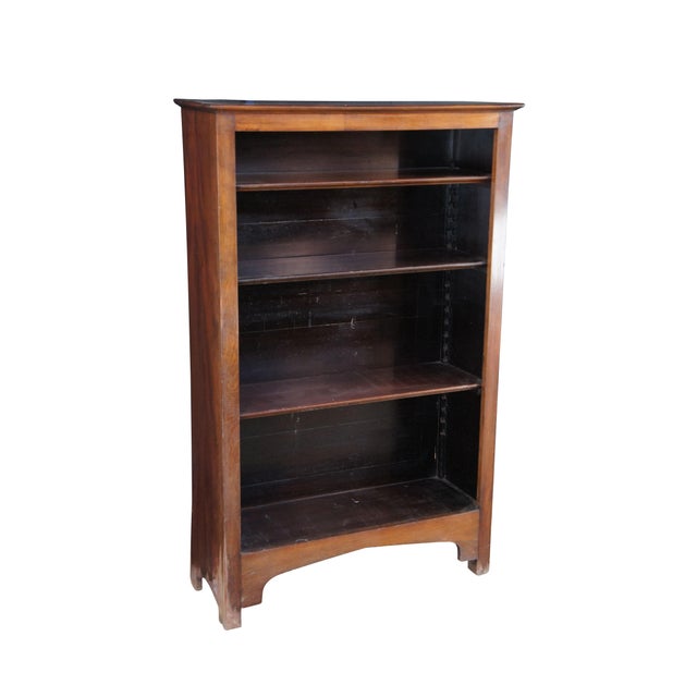 Victorian Antique Mahogany Lawyer Library Office Bookshelf Bookcase Console 53" For Sale - Image 3 of 12