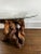 Vintage Burl Root Wood Coffee or Side Table With Glass Top For Sale - Image 9 of 10