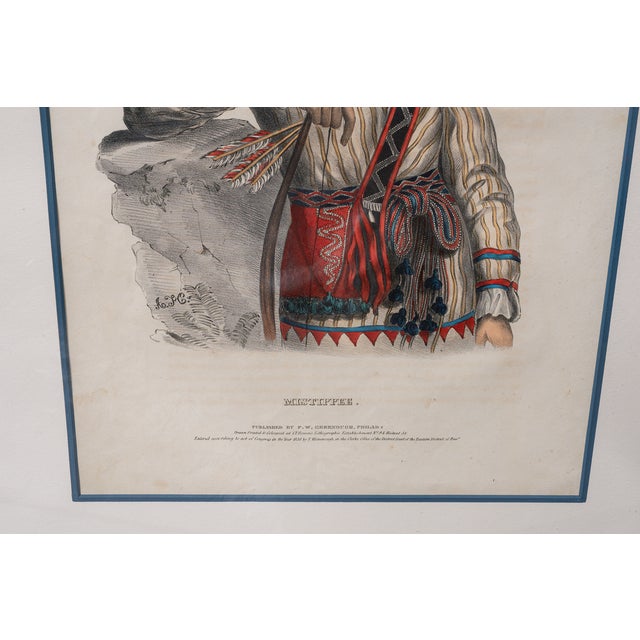 American Antique Hand-Colored Lithograph "Mistippee, Son of Yoholo Micco" For Sale - Image 3 of 4